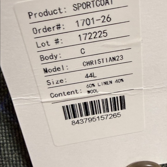 Men's Green Plaid Blazer linen and wool - Picture 4 of 14